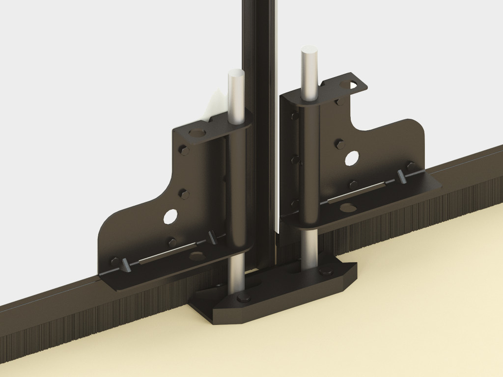 Центральный ловитель для увеличения устойчивости ворот.